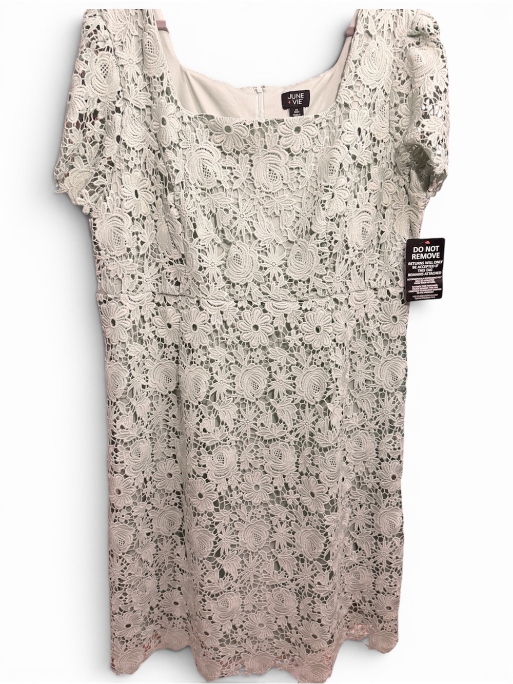 Cream Lace Short-Sleeve Top
